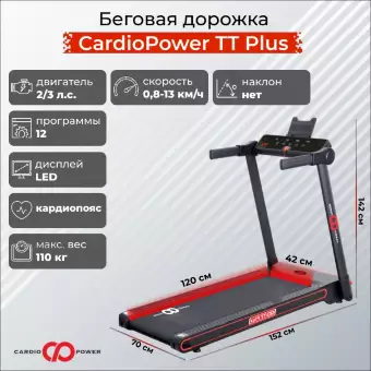 Беговая дорожка CardioPower TT Plus Беговая дорожка CardioPower TT Plus