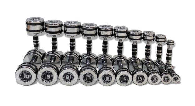 Набор гантелей хромированных Original Fit.Tools 10 пар от 1 до 10 кг FT-CRDB-110-SET Набор гантелей хромированных Original Fit.Tools 10 пар от 1 до 10 кг FT-CRDB-110-SET